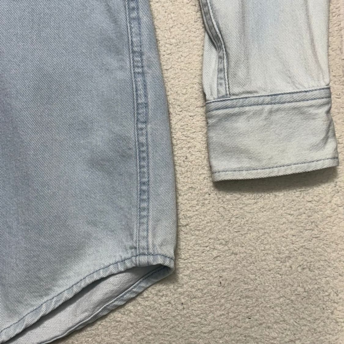 COVERNAT C로고 데님셔츠 라이트 블루 S 상품이미지3