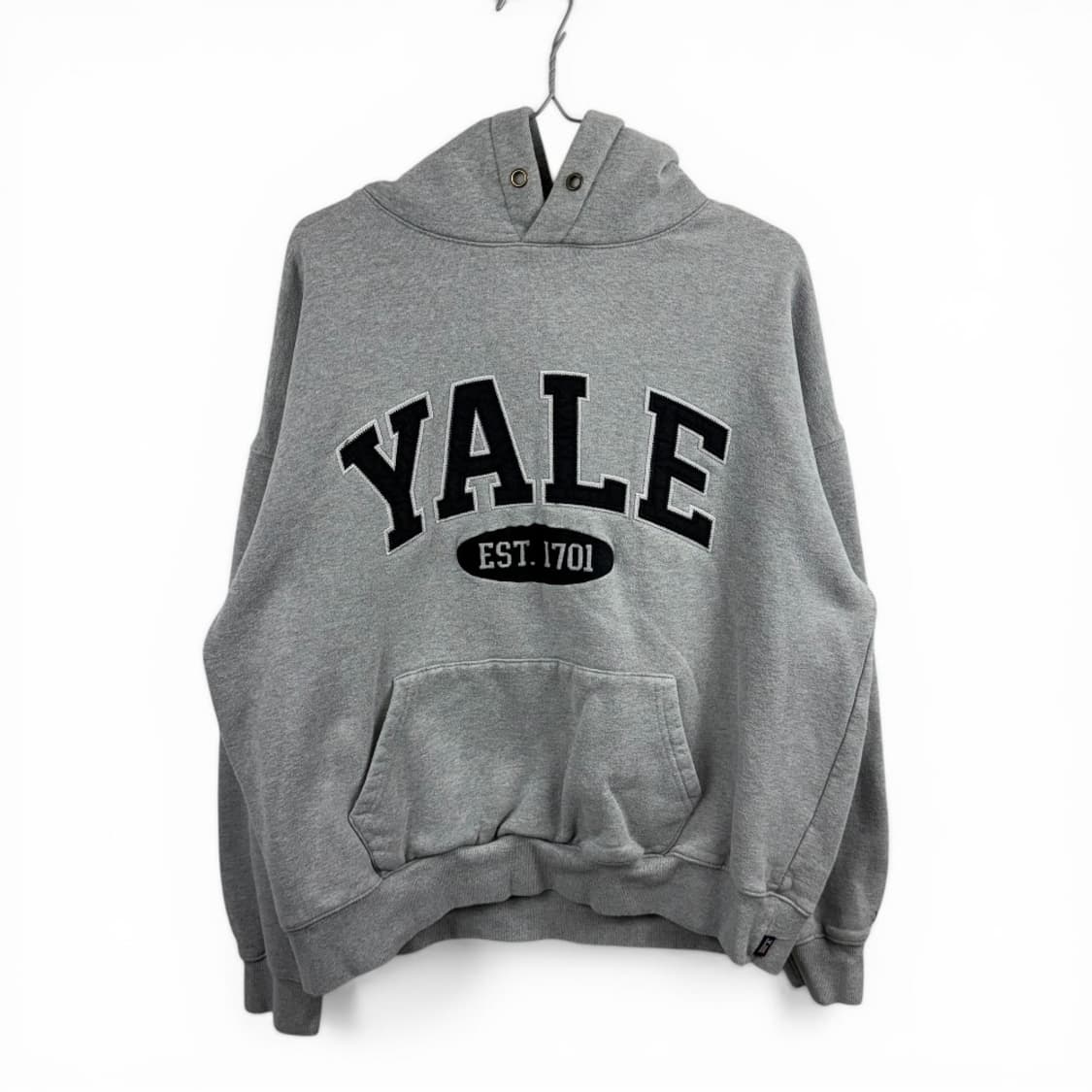 (M) 예일 패치로고 후드 티 그레이 상품이미지1