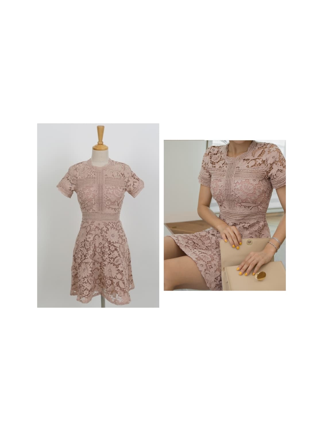 레이스 시스루 원피스 상품이미지1