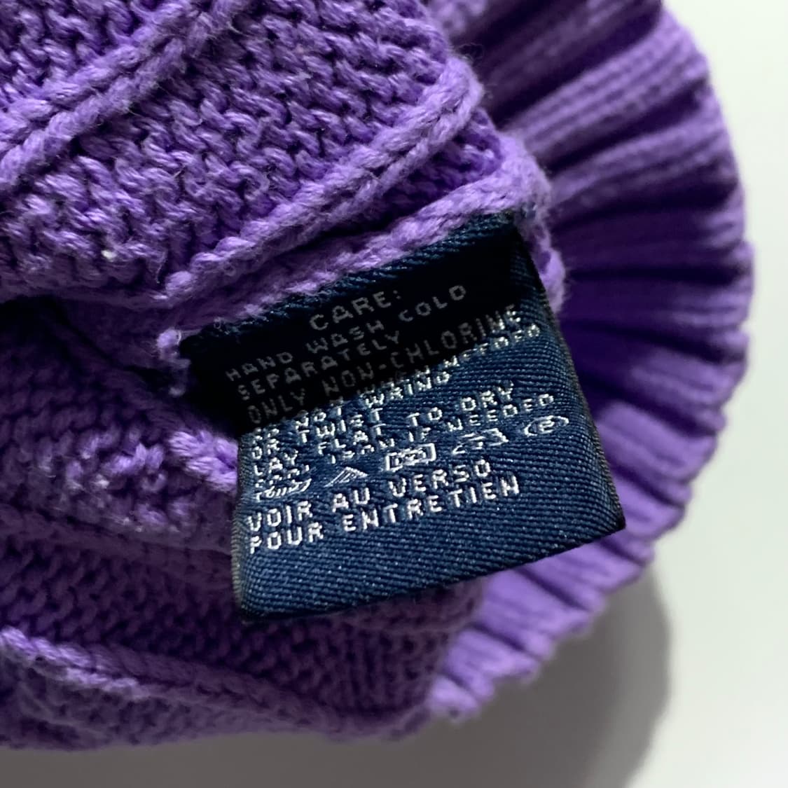 폴로 연보라 케이블 브이넥 코튼니트 상품이미지5