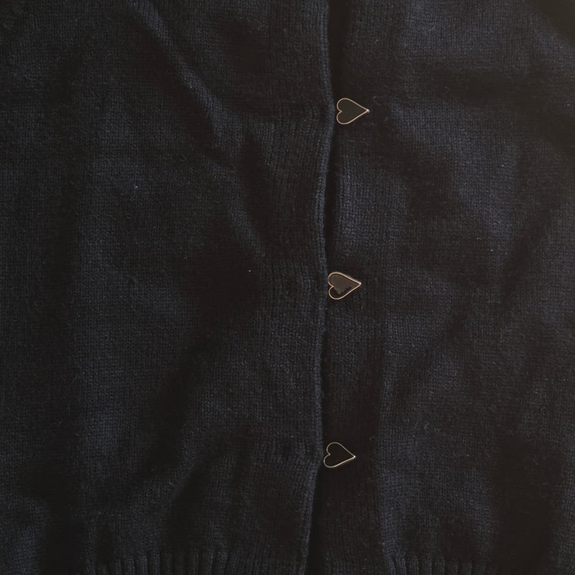 Palejade 페일제이드 하트 니트가디건 [블랙] 상품이미지4