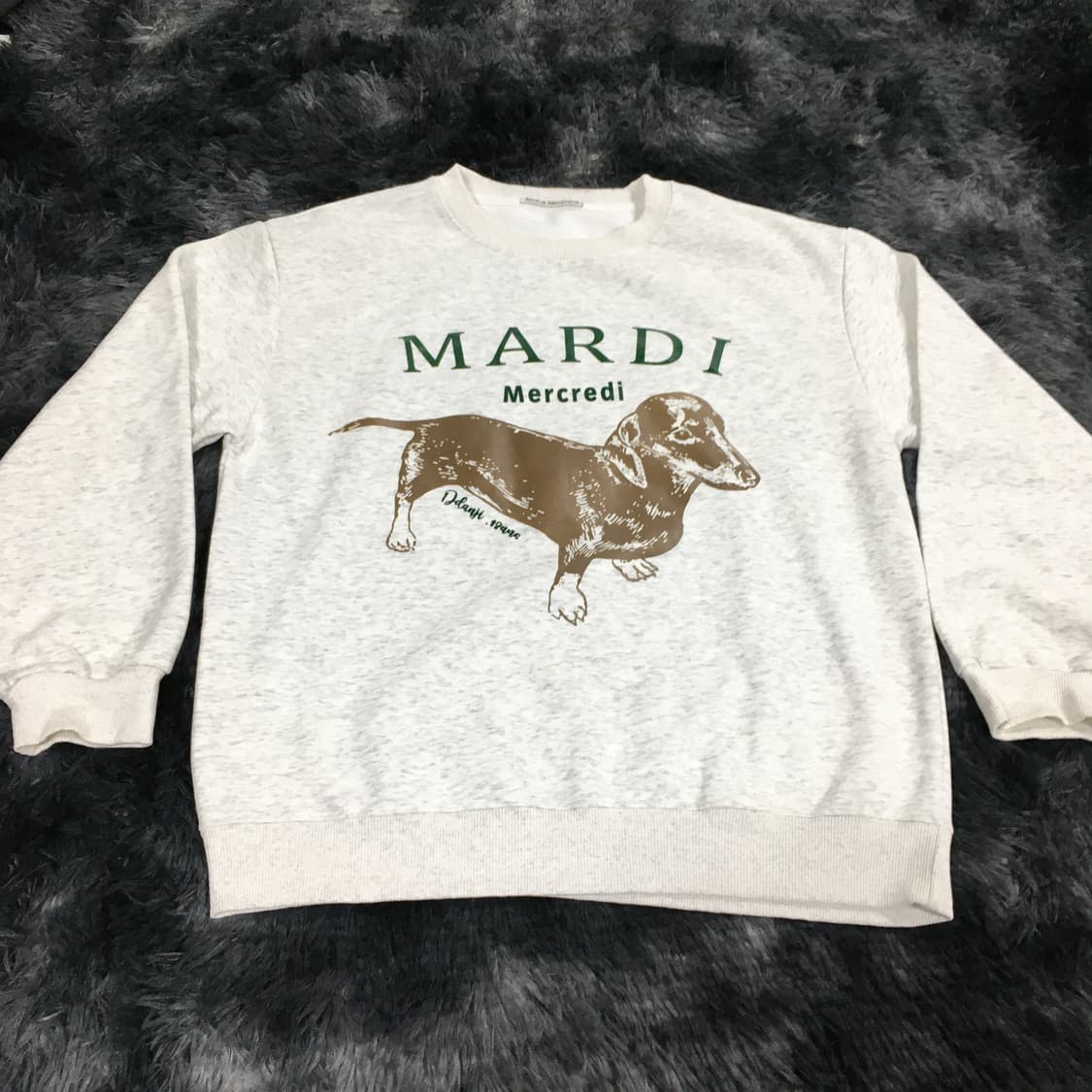 투티/0403 mardi mercredi 맨투맨 화이트 프린팅 로고 상품이미지6