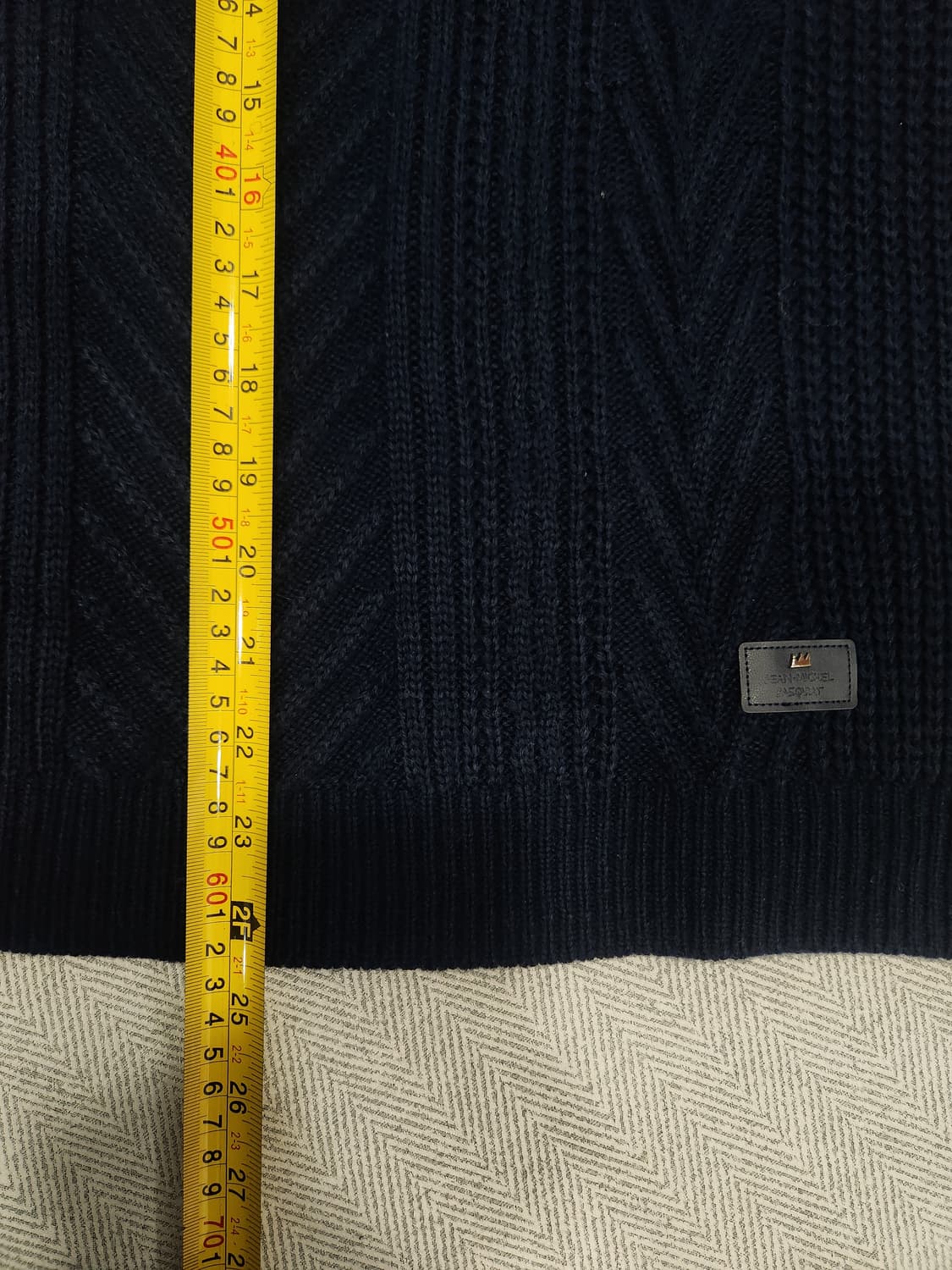 장 미셸 바스키아 네이비 케이블 니트 스웨터 남성 105사이즈 상품이미지9