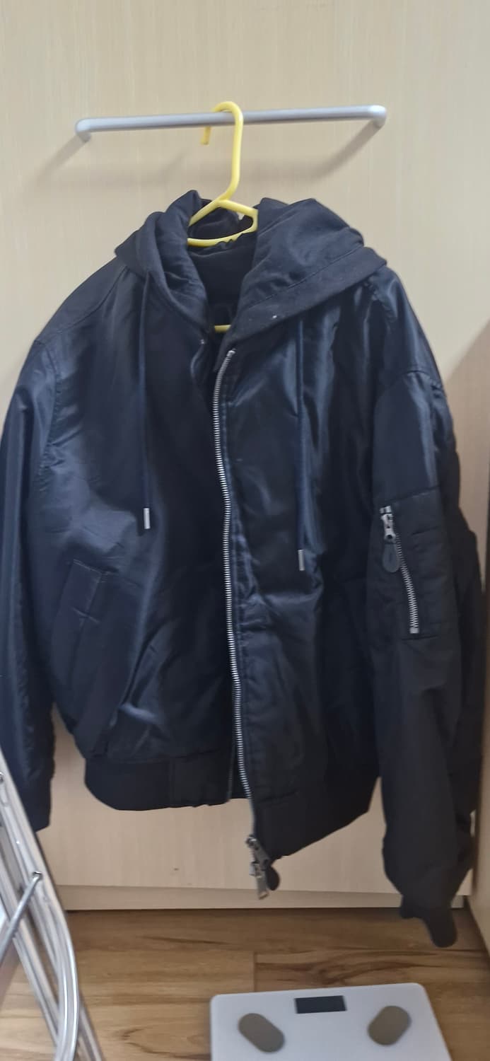 스파오 후드탈착 MA1 항공점퍼 블랙 S 상품이미지1