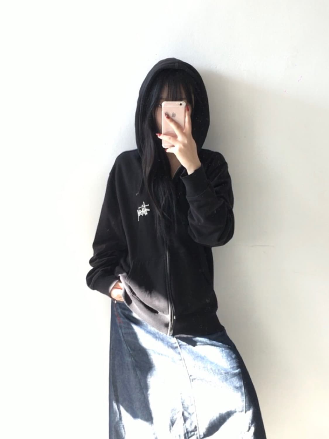 스투시 백로고 후드집업 상품이미지2