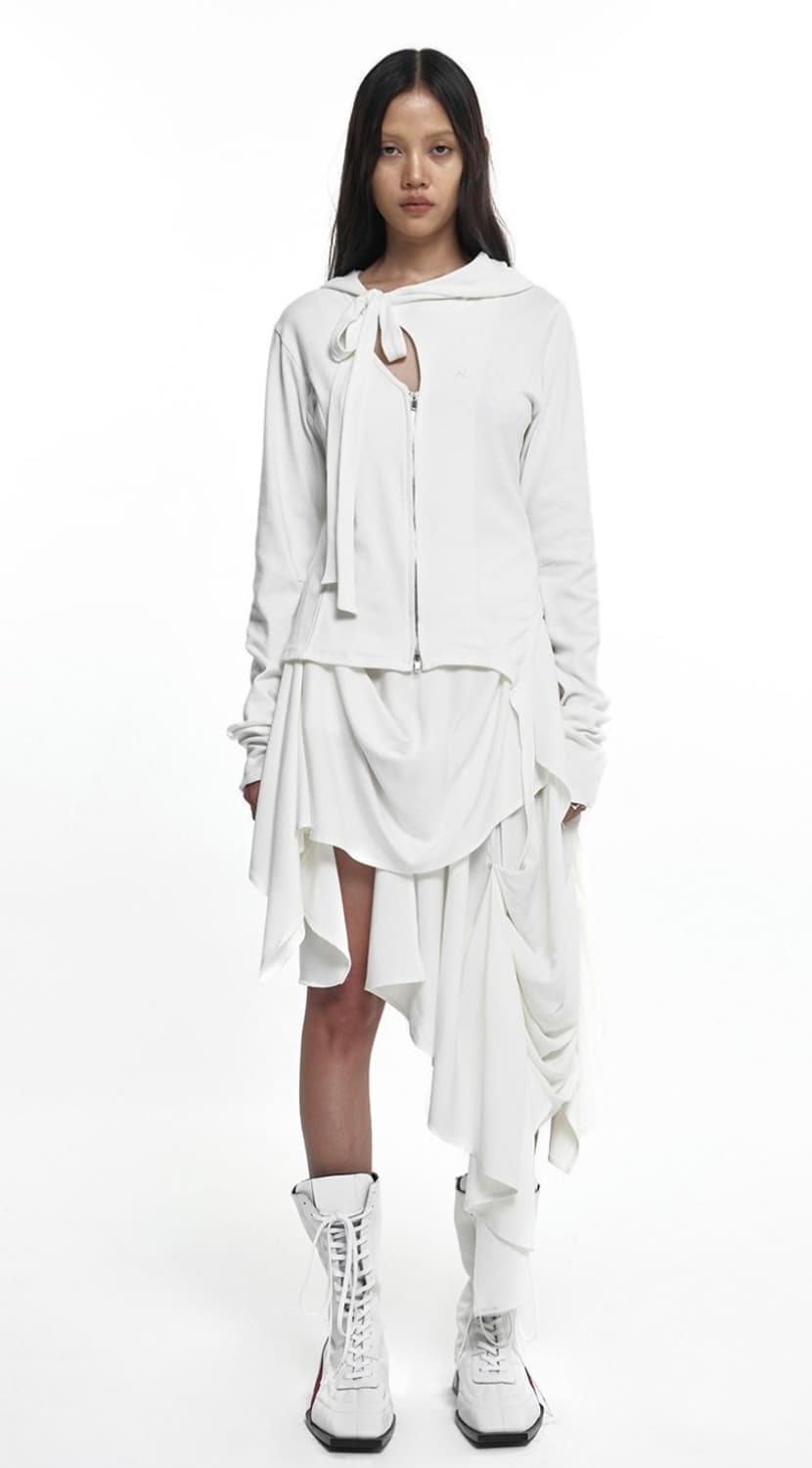 NACHE FLOW DROP SKIRT IVORY 상품이미지1