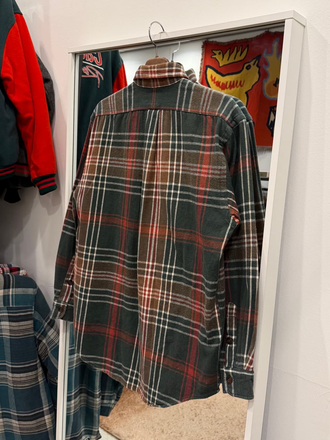 90-00s Polo RL 폴로 랄프로렌 코튼 플란넬 투포켓 체크 셔츠 상품이미지5