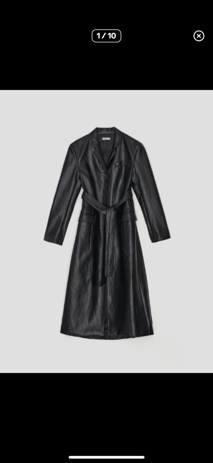 렉토 비건 레더 슬림 코트 S  상품이미지4