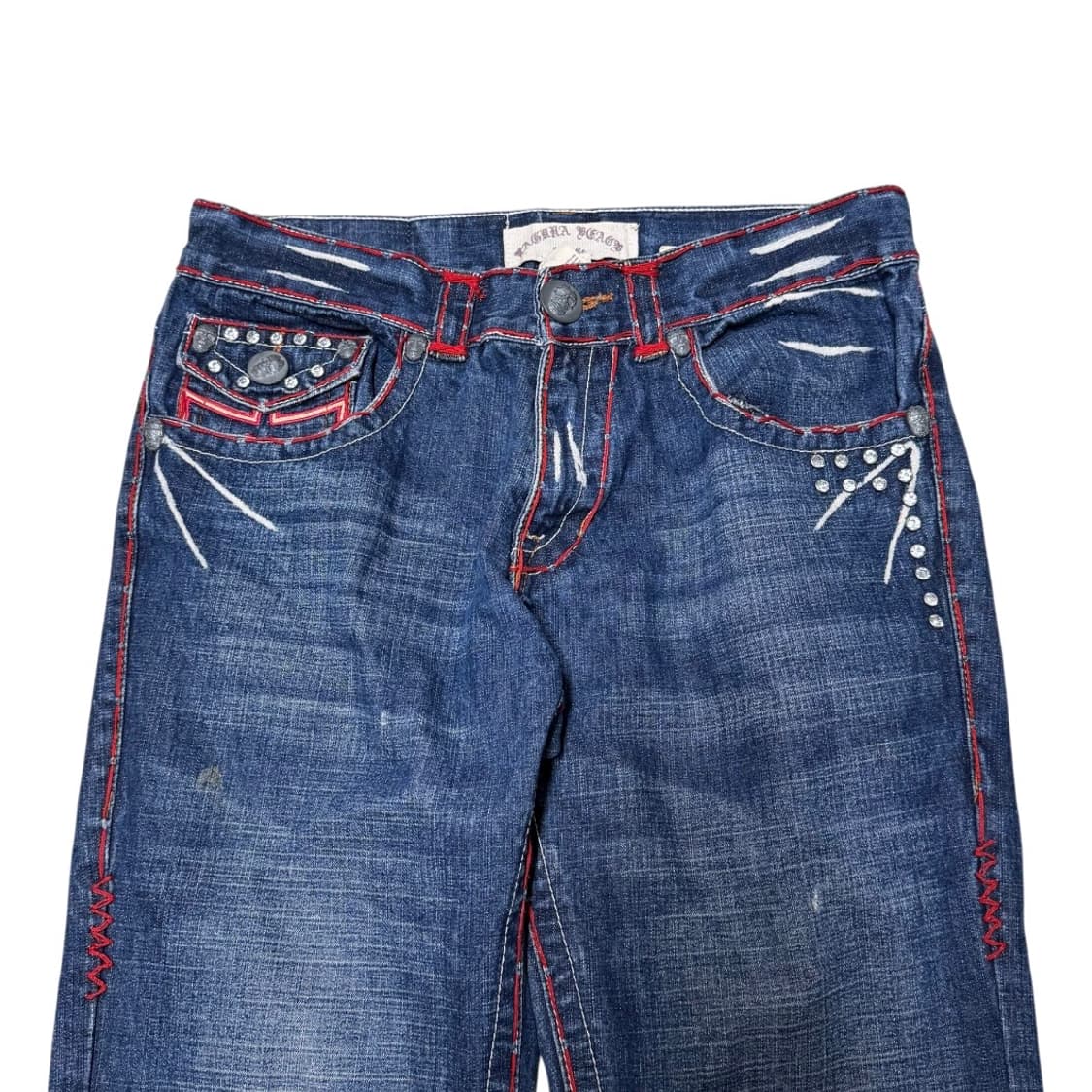 USA Y2K 라구나비치 멀티패치 큐빅 데님 팬츠 상품이미지5