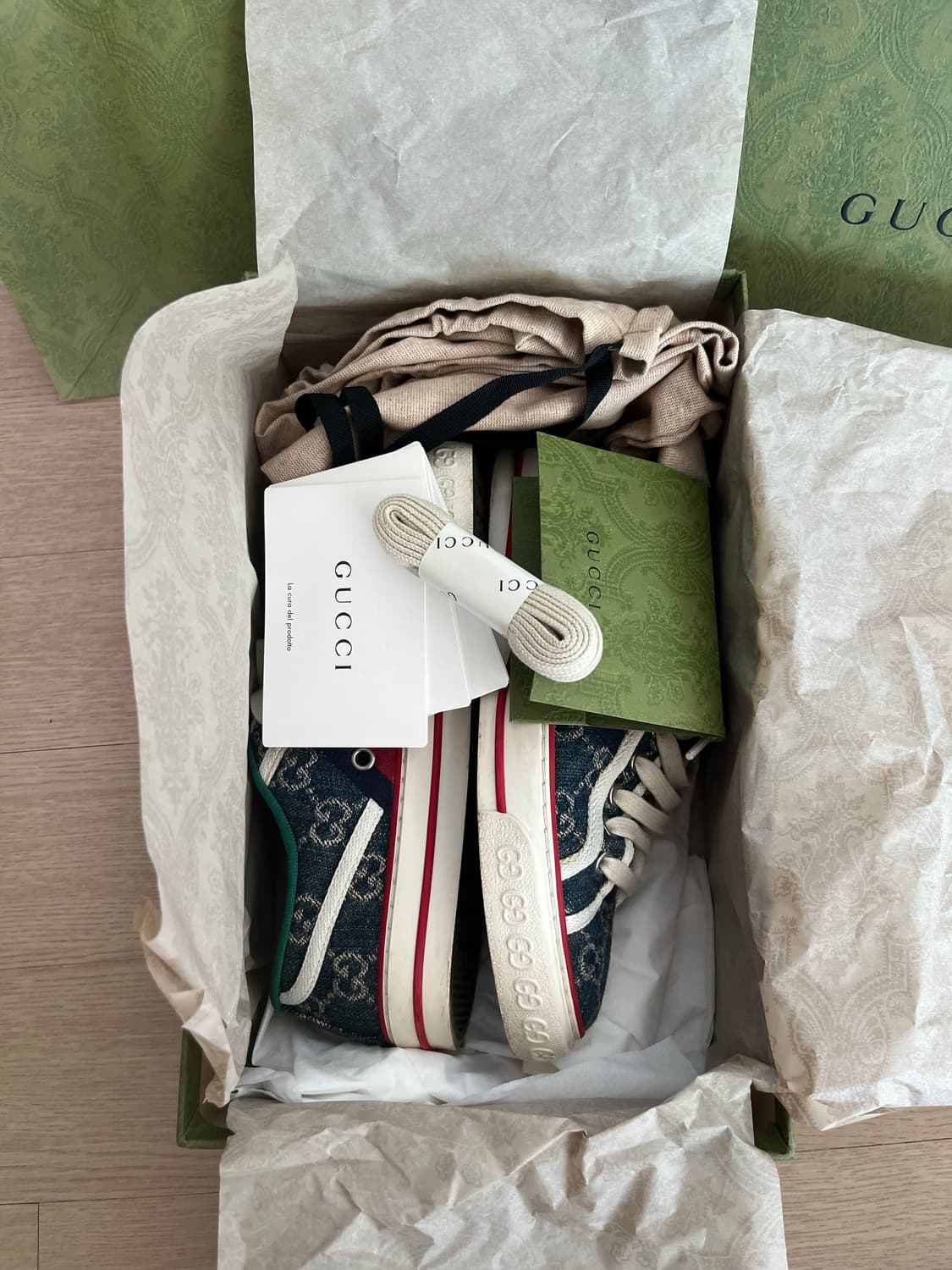 구찌 GG 테니스 데님 1977 스니커즈 35 상품이미지7