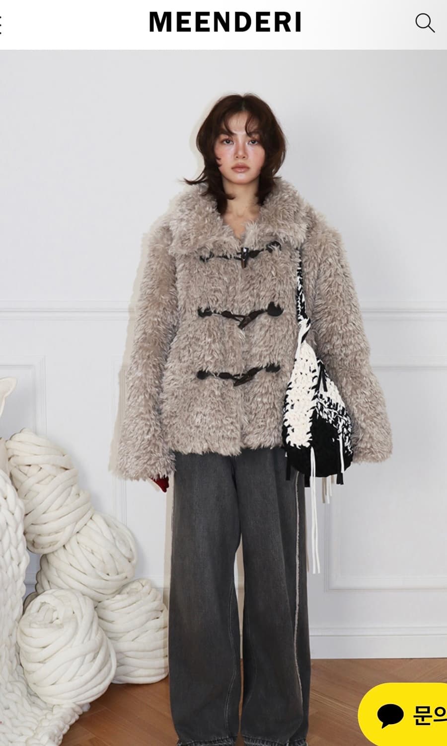 민더리 (meenderi) COZY TOGGLE FUR JACKET 상품이미지3