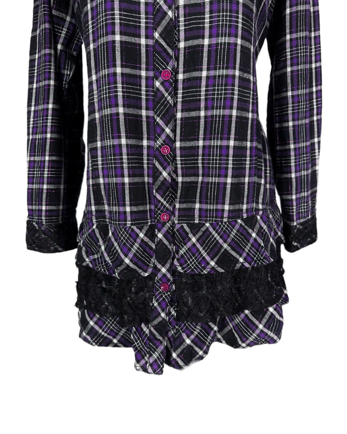 violet glitter check lace dres 상품이미지4