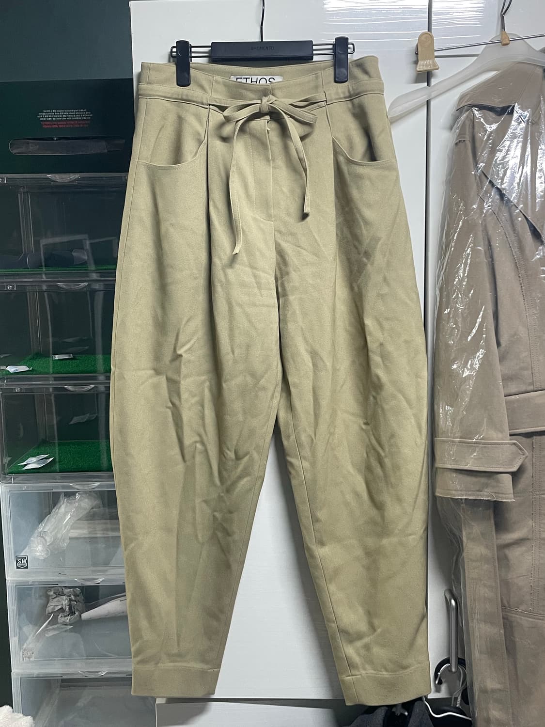 11/27까지 구매시 5천원 에눌 가능)에토스 베이지 와이드 팬츠 상품이미지1