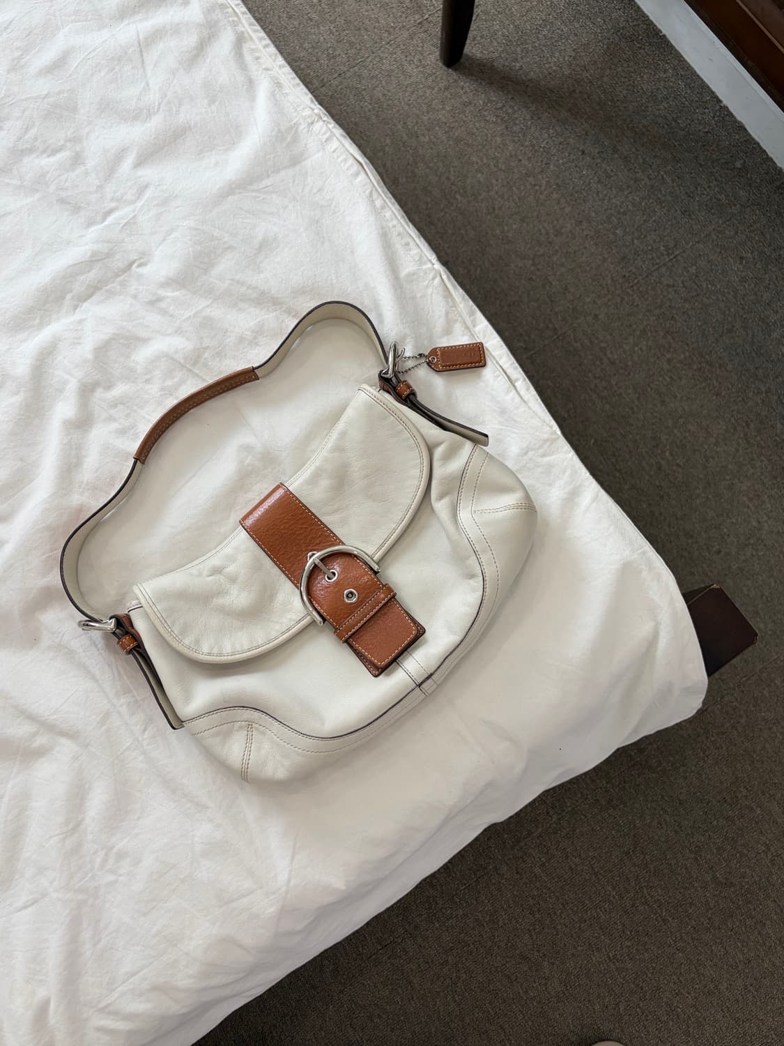 [Coach] 빈티지 소호백 화이트 상품이미지1