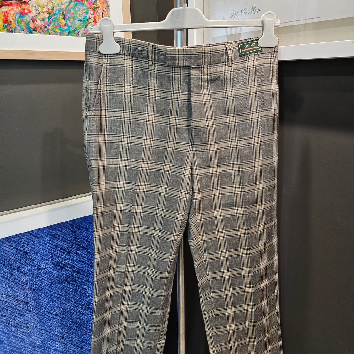 구찌 프린스 웨일즈 체크 패턴 신상 팬츠 상품이미지3