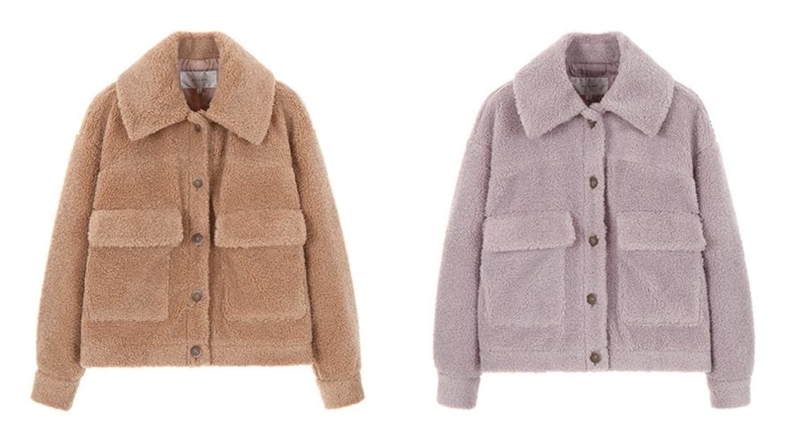 온앤온 뽀글이 테디베어 점퍼 (차정원 착용) 상품이미지2