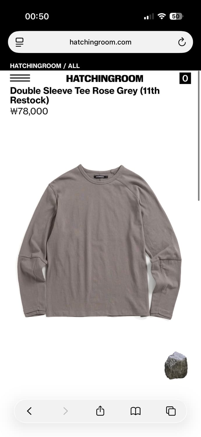 [3] 해칭룸 더블 슬리브 롱슬리브로즈 그레이 상품이미지1