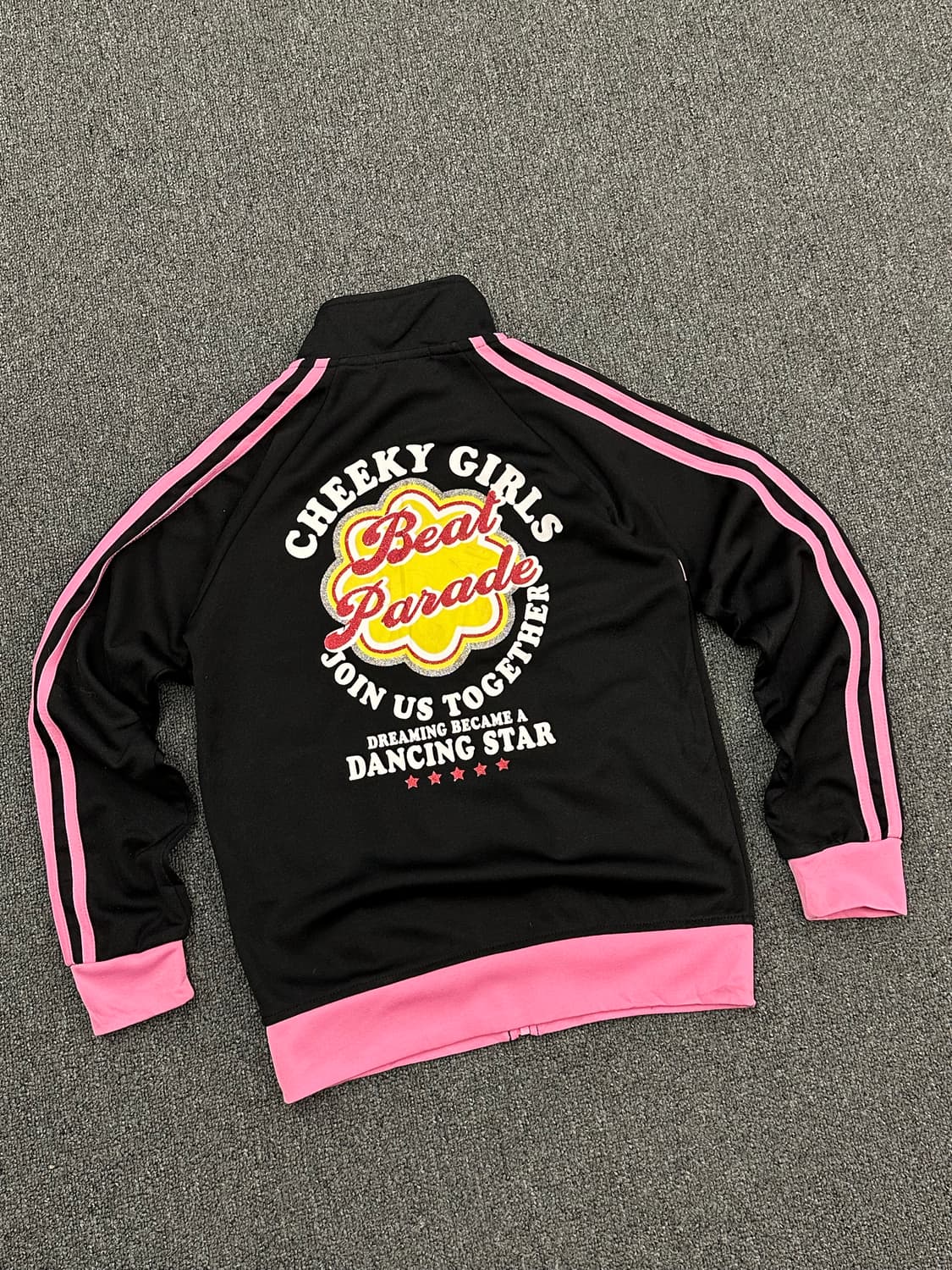 150)Japanese Vintage 여성 블랙핑크 패치 져지 상품이미지4