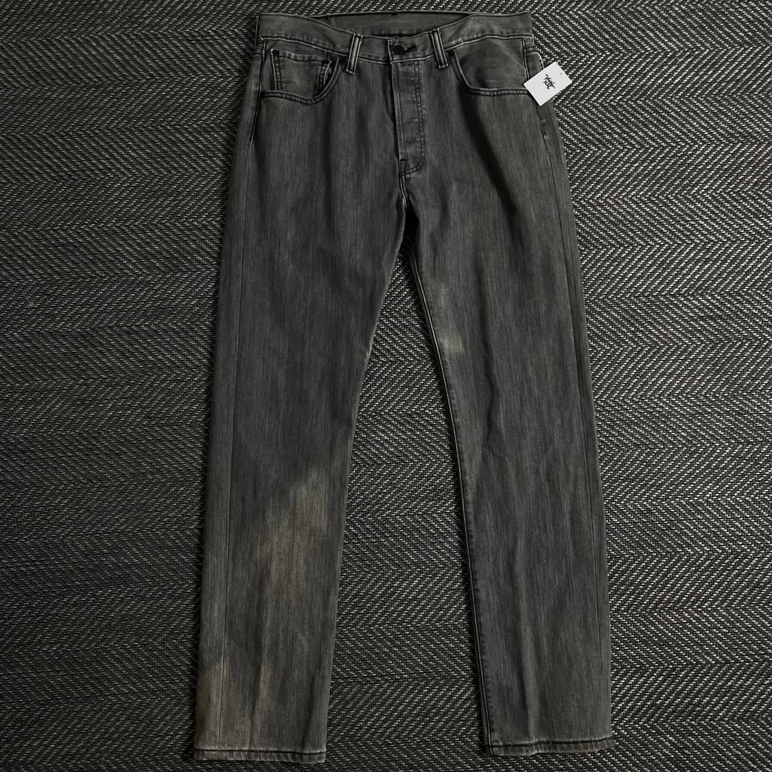 리바이스 501 레귤러 워싱 데님 흑청 팬츠o 3083 상품이미지1