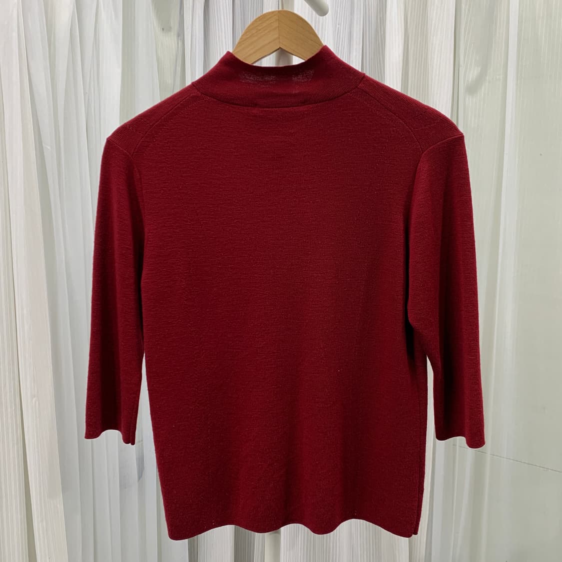 일본 빈티지 Aquascutum 헨리넥 7부 니트 1674 상품이미지3