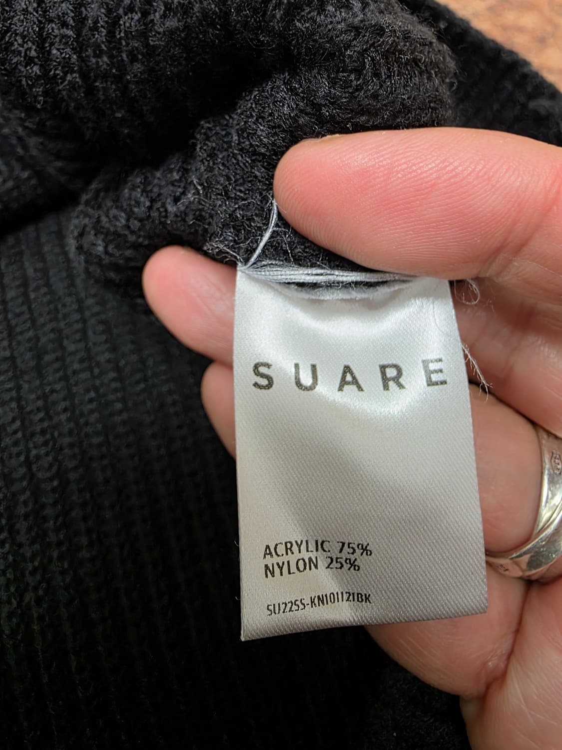 수아레 워셔블 하찌 니트 블랙 L 상품이미지8