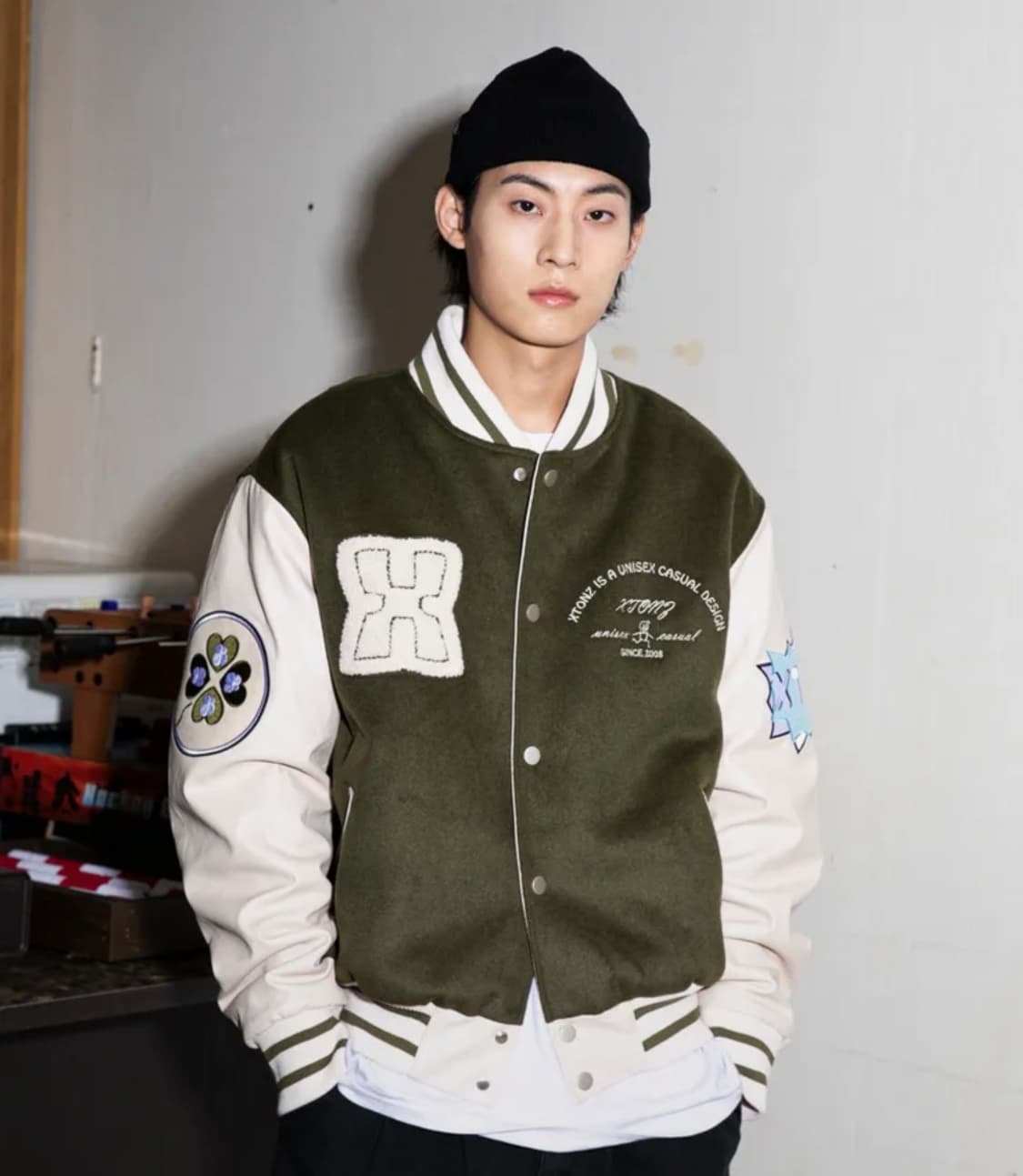 엑스톤즈 스타디움 자켓 카키 (L 105 추천) 상품이미지3