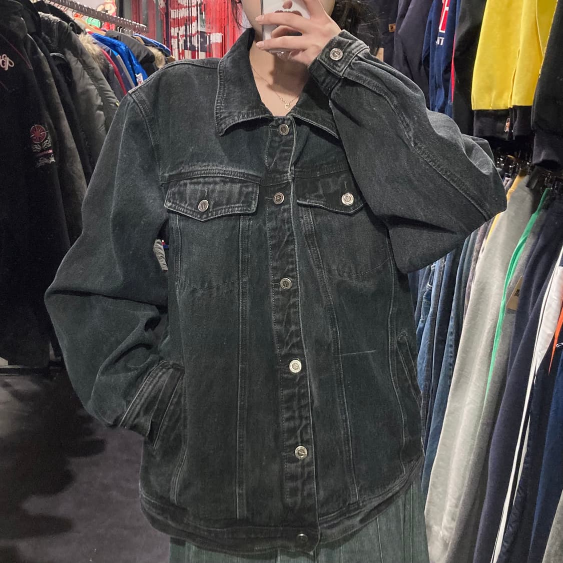 [IM] vtg 흑청 데님 자켓 상품이미지4