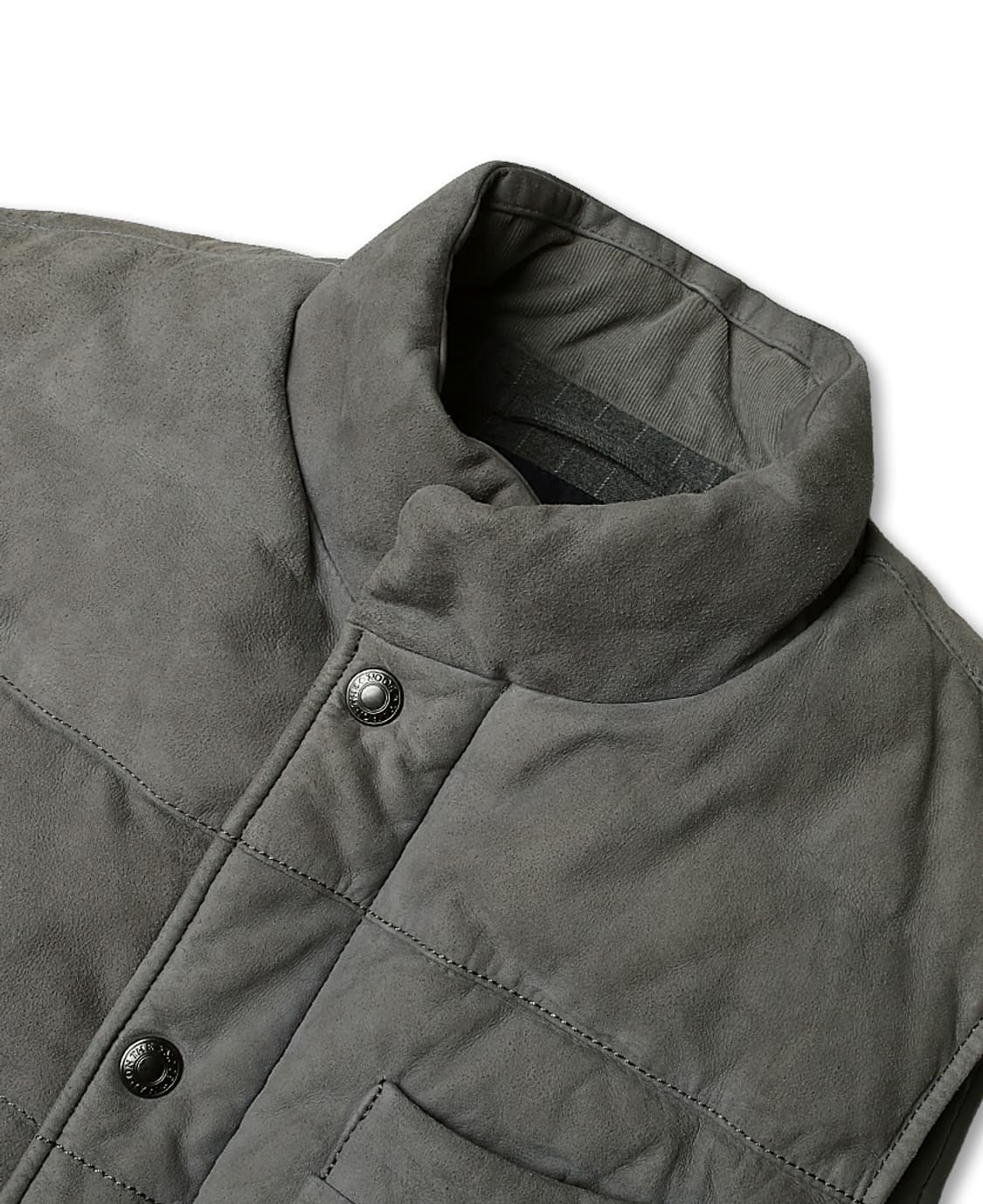 맨온더분 [Man On The Boon] 염소 스웨이드 구스 패딩 베스트 상품이미지2