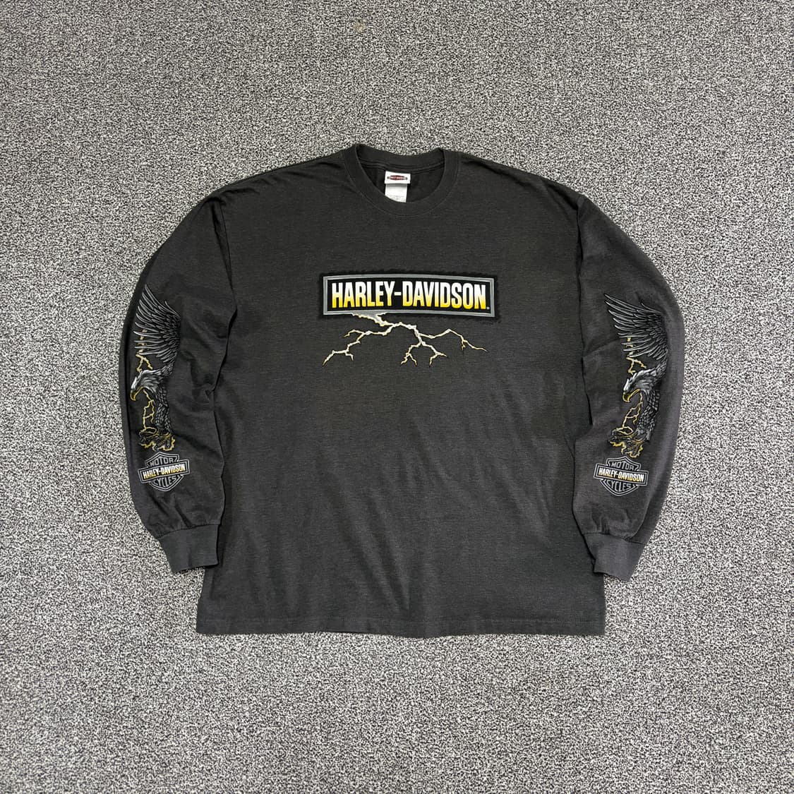 빈티지 할리데이비슨 라이트닝 롱슬리브 티셔츠 상품이미지1