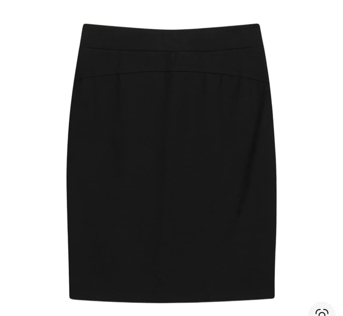 오호스 버튼 슬릿 미디 스커트 블랙 상품이미지3