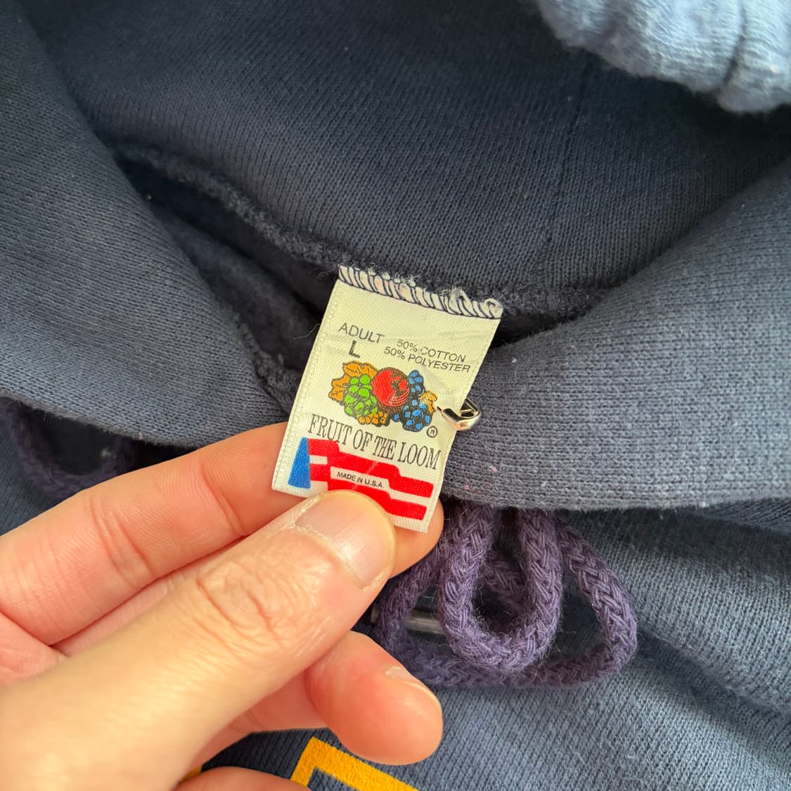 90s US NAVY OG 빈티지 레글런 후드티 L 상품이미지5