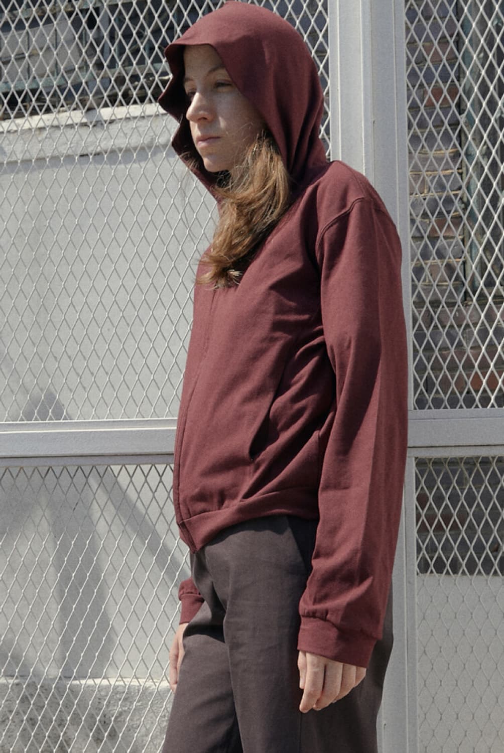 Mudule lounge hoodie zipup (burgundy) 상품이미지1