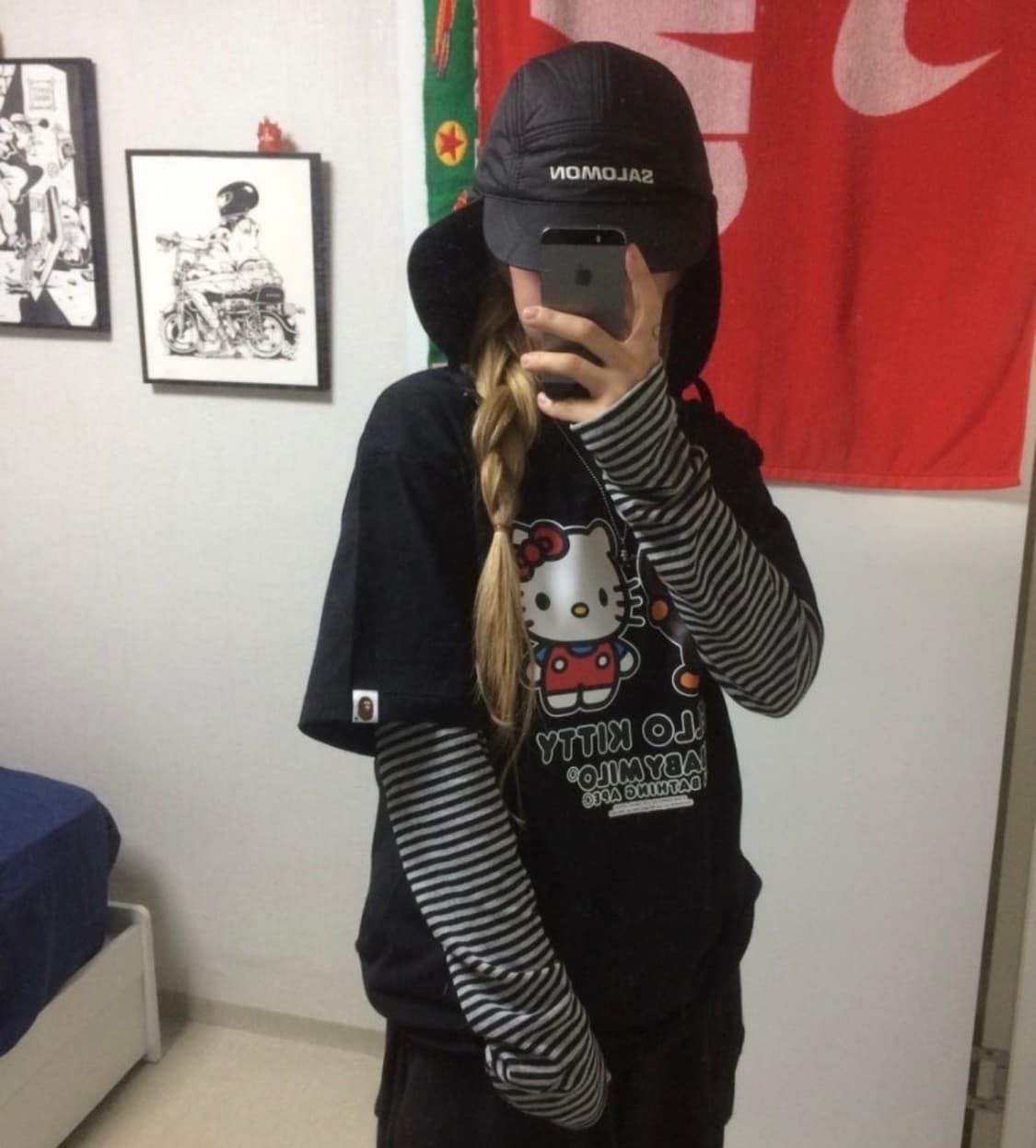 베이프 베이비 마일로 x 헬로 키티 티셔츠 S 상품이미지2