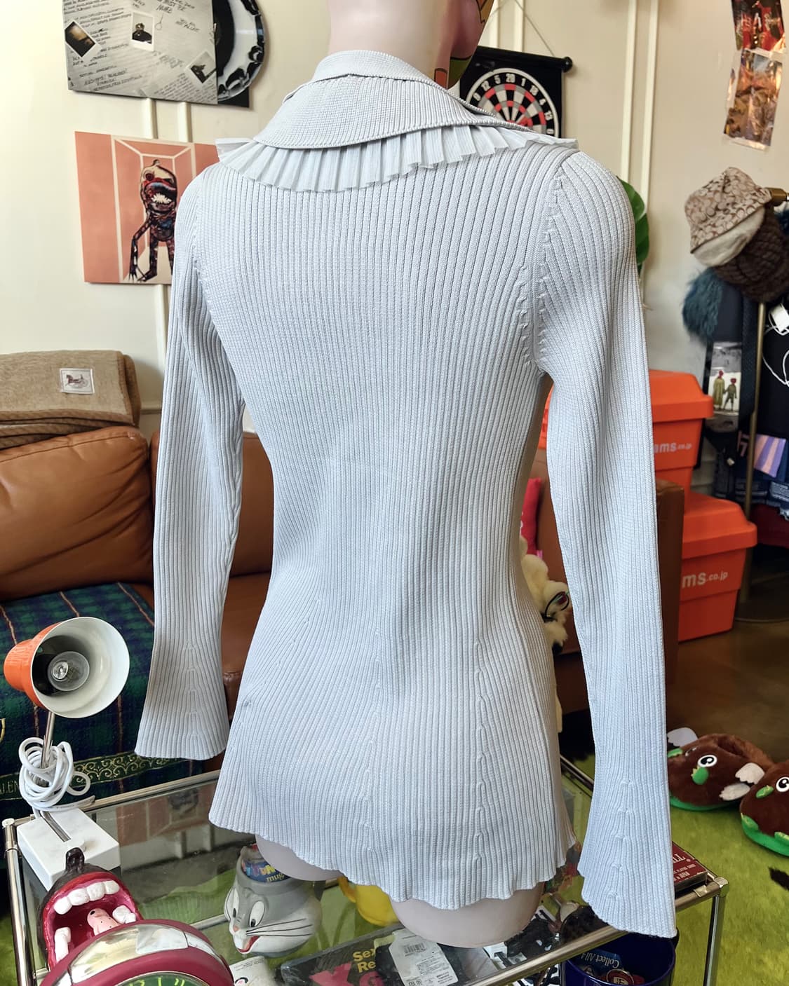 HIROKO KOSHINO Ruffle & Pleats Cardigan 상품이미지4