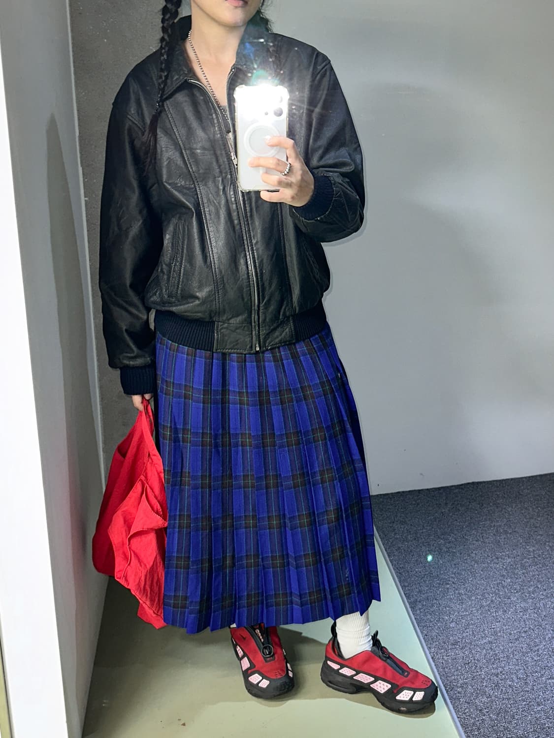 black cow leather collar zip jacket 상품이미지2
