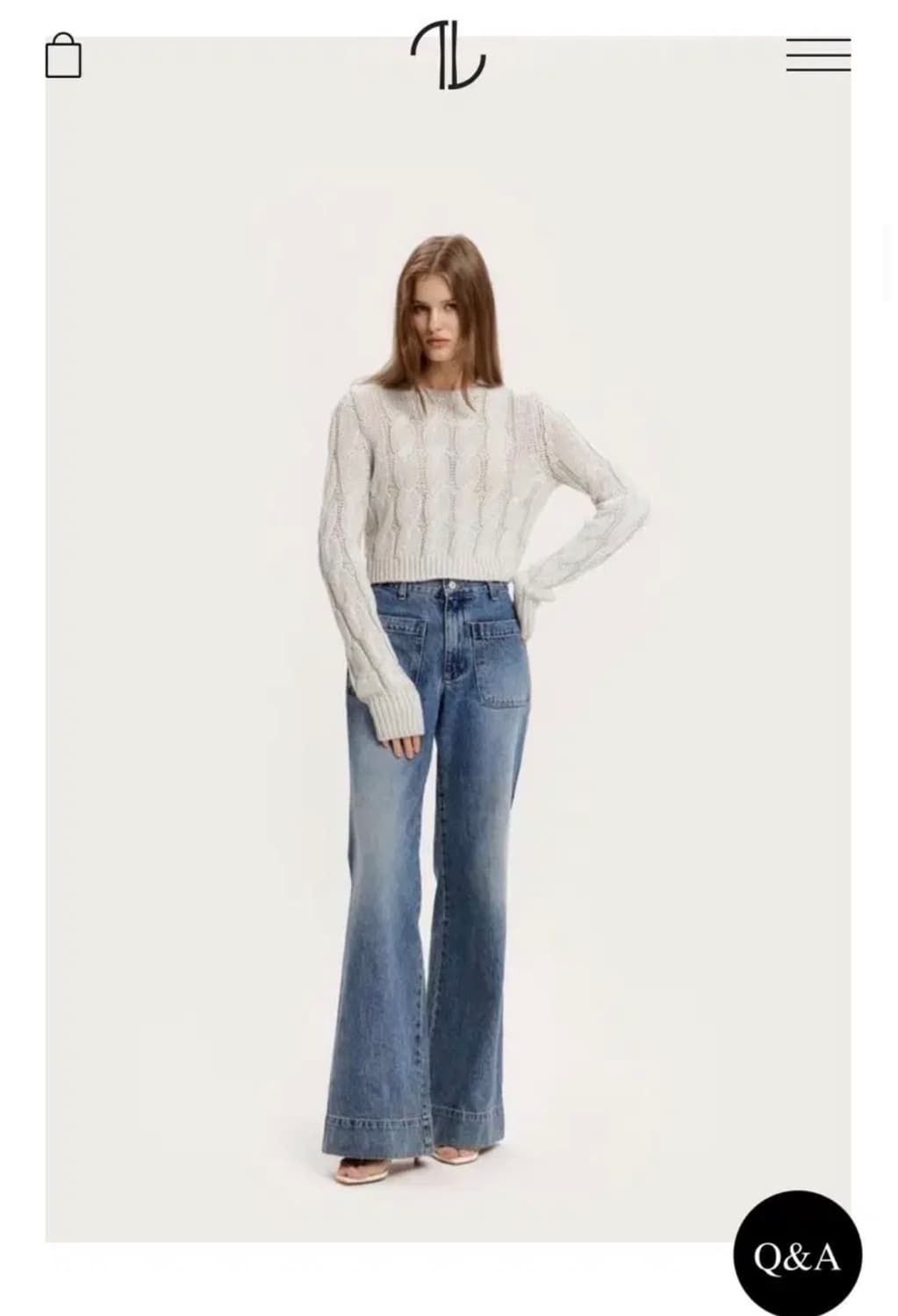 더로랑 미디엄블루와이드데님(M) 상품이미지2