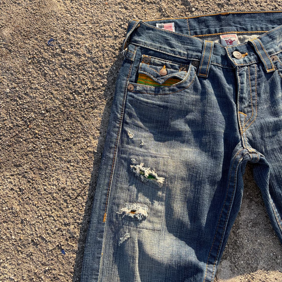 트루릴리전 플랩 포켓 스티치 데님팬츠 32 상품이미지5