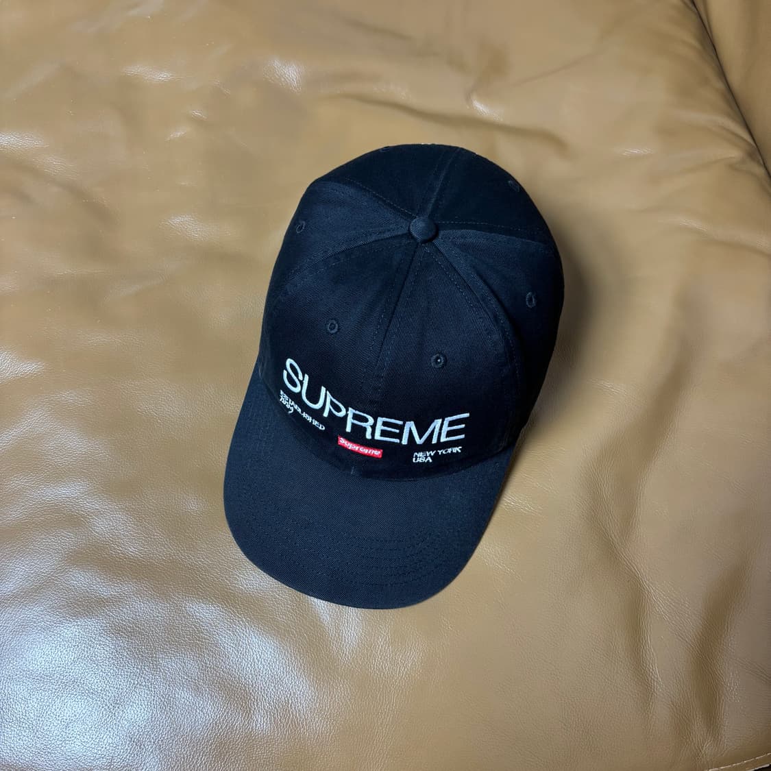 Supreme 슈프림 Est.1994 워시드 블랙 6패널 볼캡 모자 상품이미지5