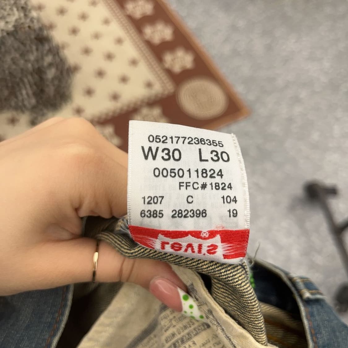 리바이스 501 올드스쿨 빈티지워싱 데님 청바지 30인치 C09214 상품이미지7