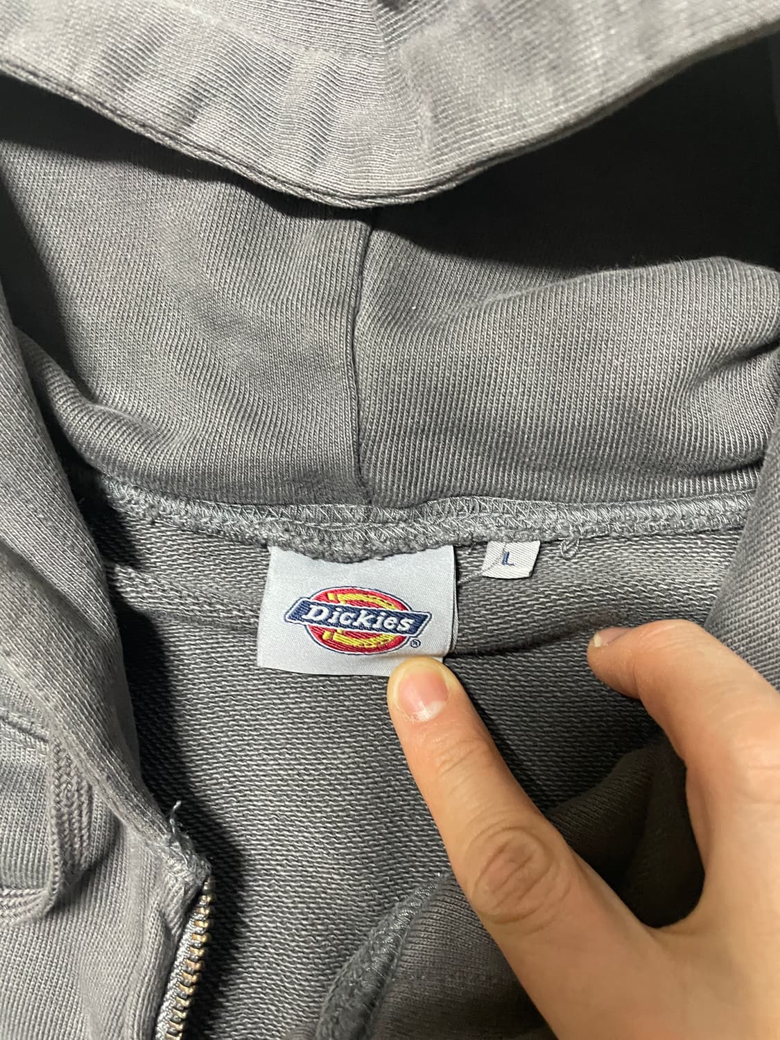 [L] 디키즈 피그먼트 후드집업 그레이 상품이미지3