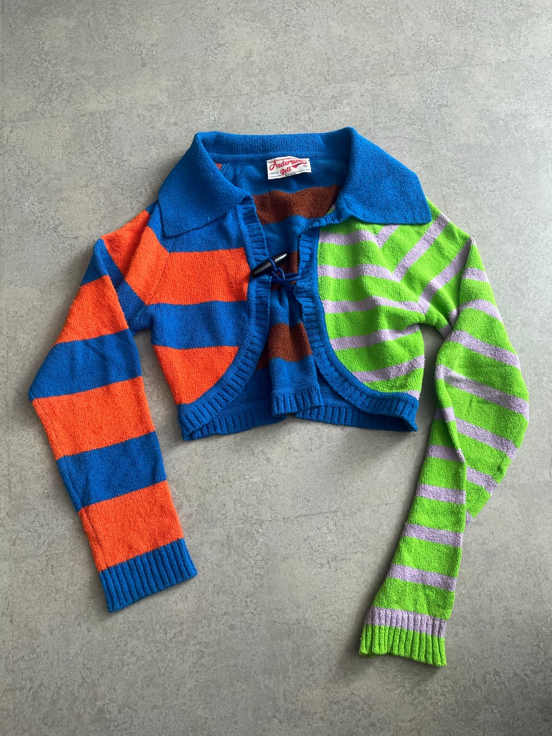 앤더슨벨 머피 스트라이프 크롭 니트 가디건 xs 상품이미지1