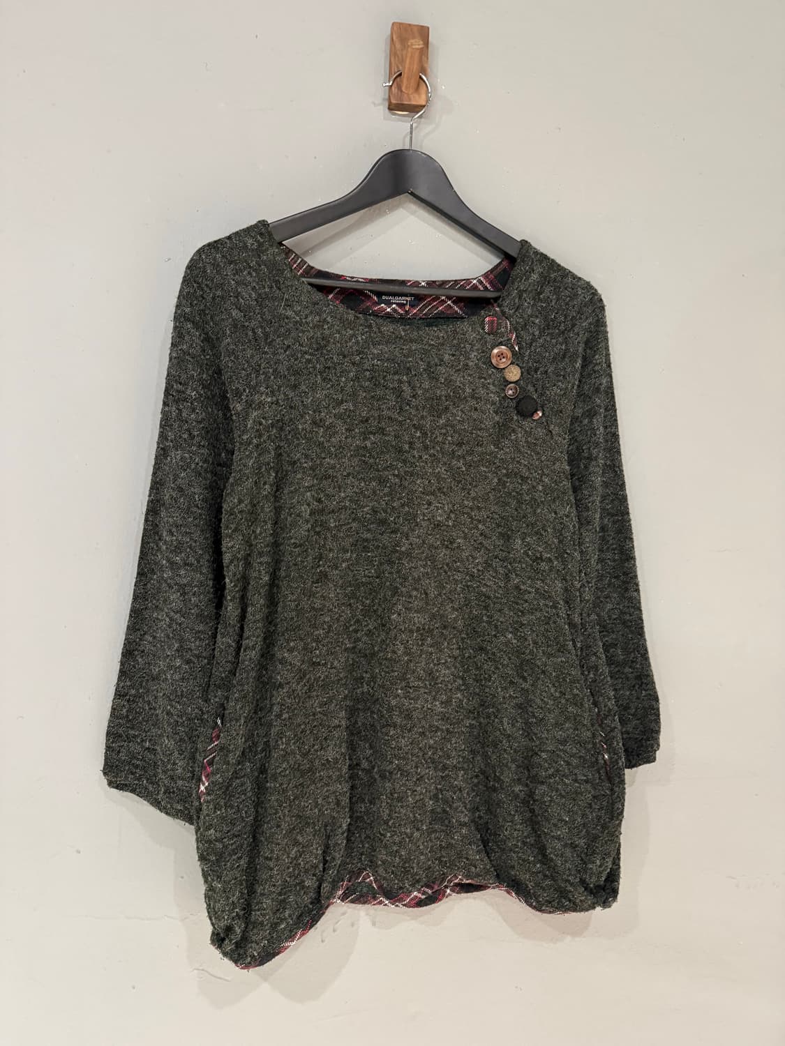 kawaii button point knit sleeve 상품이미지5