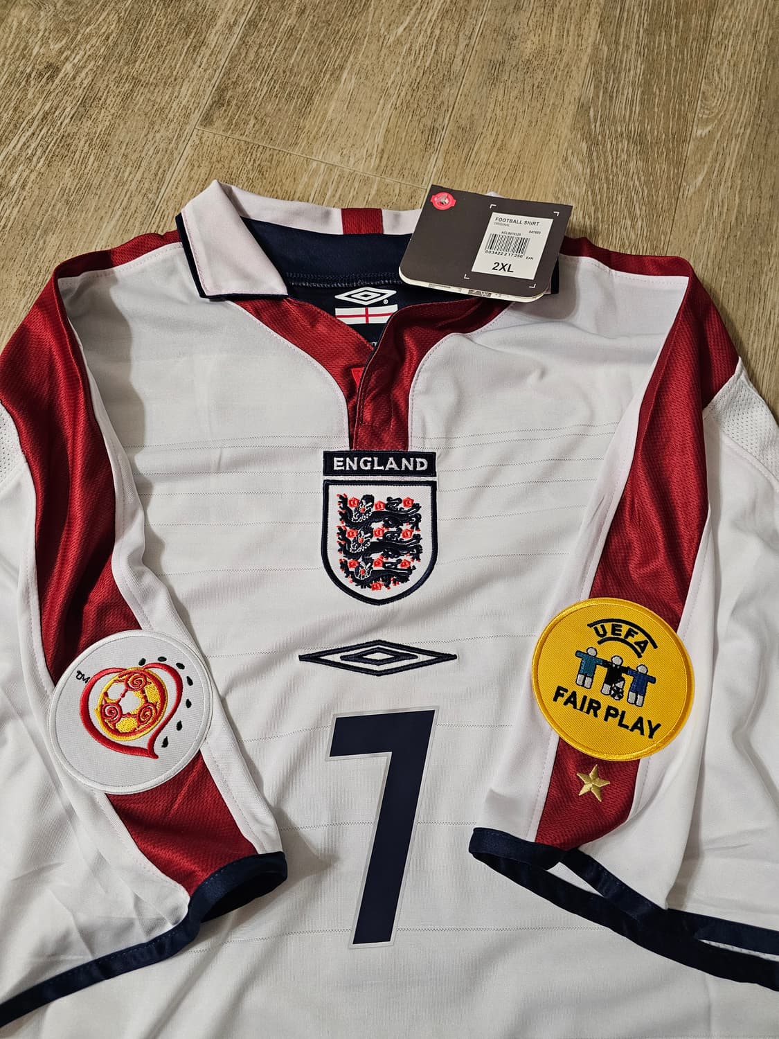 잉글랜드 국가대표 베컴 마킹 올드 유니폼 레트로 유니폼 상품이미지4
