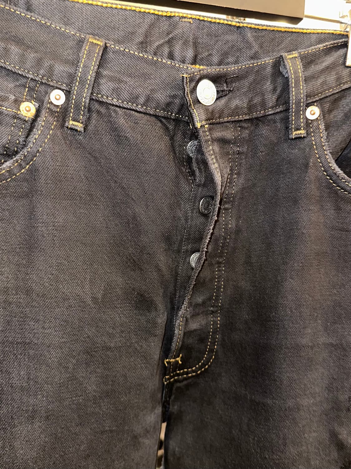 90’s Levi’s 501 black denim washed pants 상품이미지6