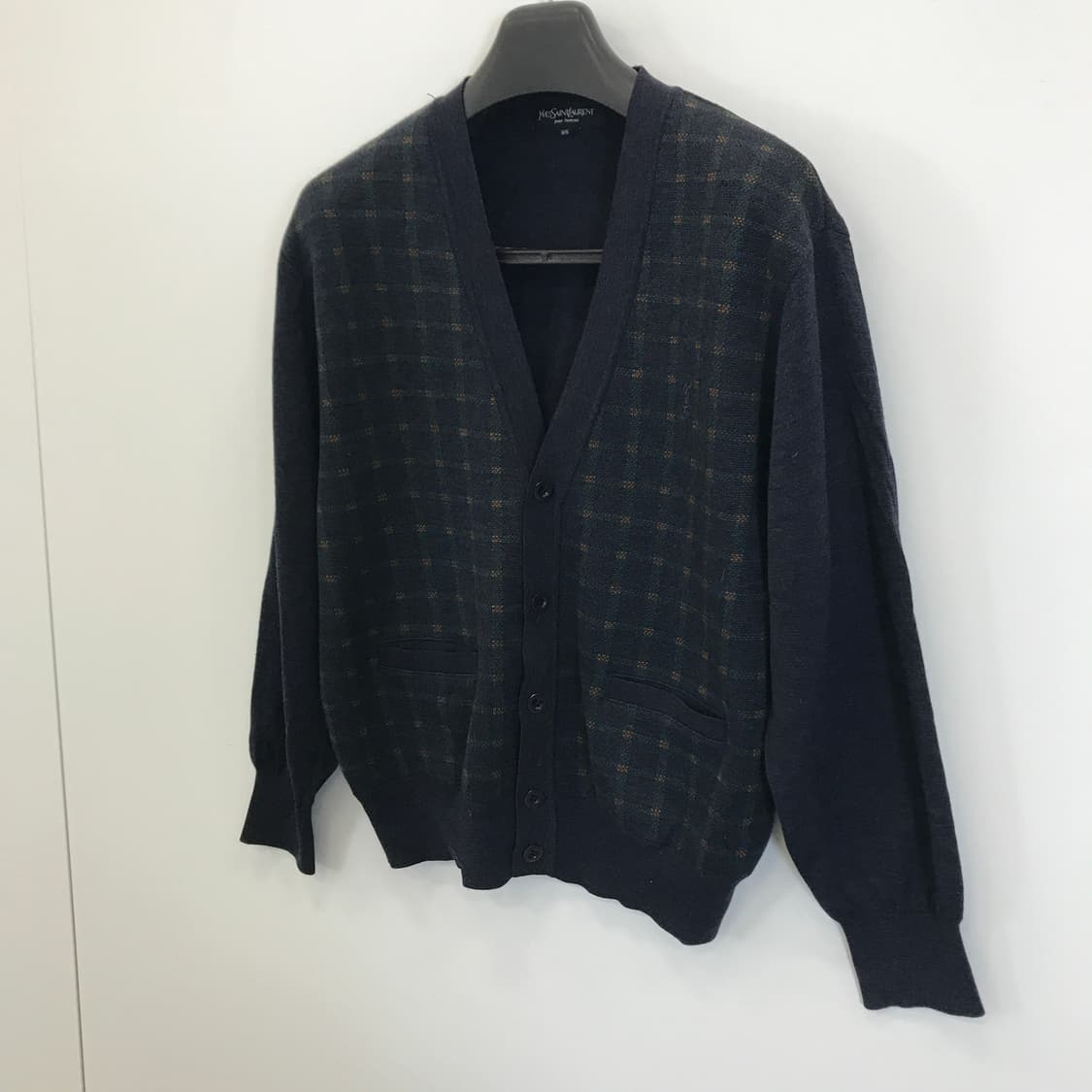 YSL 입생로랑 빈티지 체크 가디건 [95] 상품이미지2