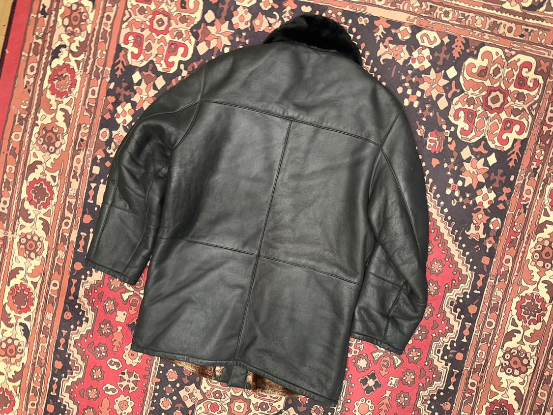 ( L ) 가죽카코트 가죽자켓 레더자켓 가죽코트 워크웨어 무스탕 상품이미지4