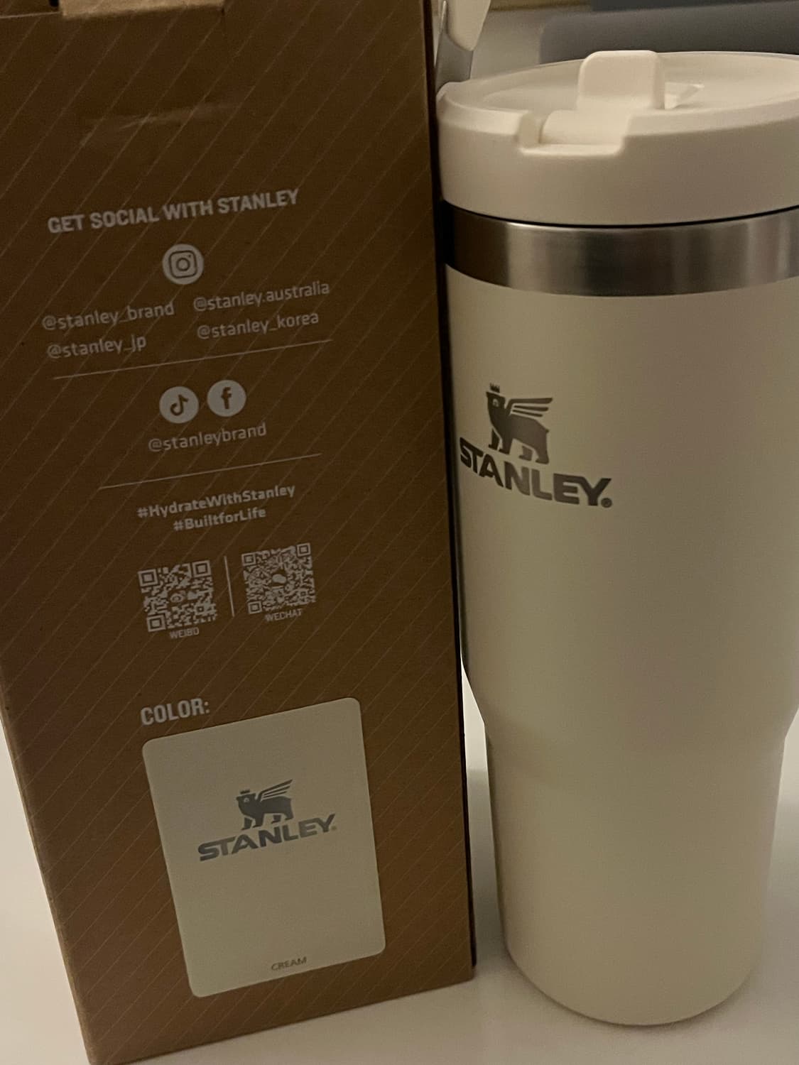 (새상품) 스탠리 아이스플로우 플립스트로 텀플로 887ml 크림 상품이미지1