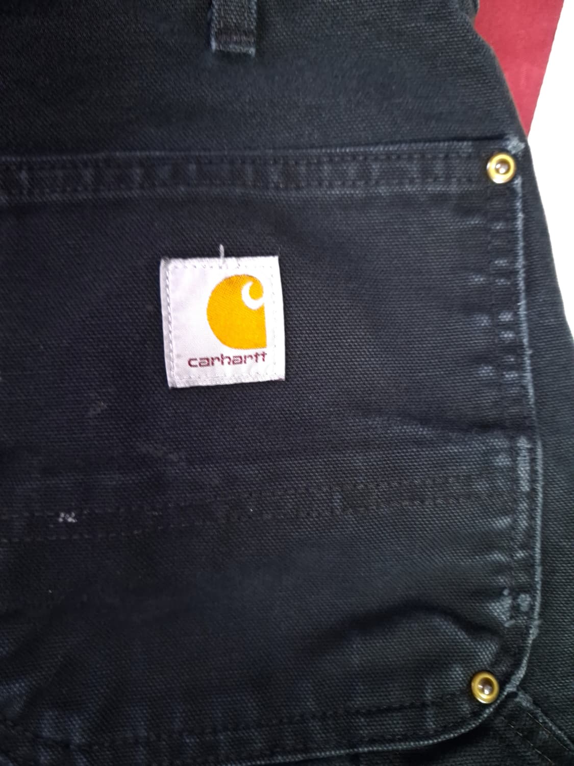 오리지날 미국제조 칼하트 블랙 더블니 워크팬츠 상품이미지3