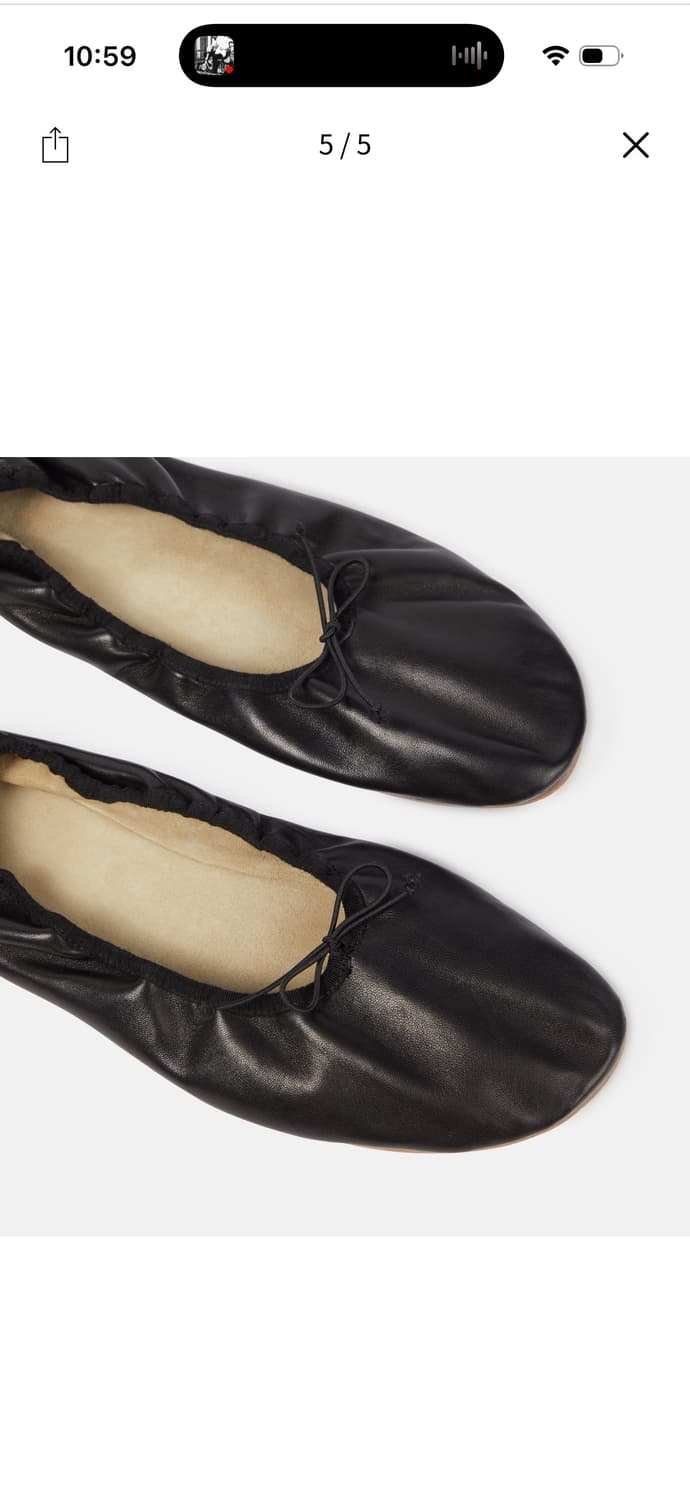 (구매) 더로우 레더 발레리나 플랫 상품이미지2