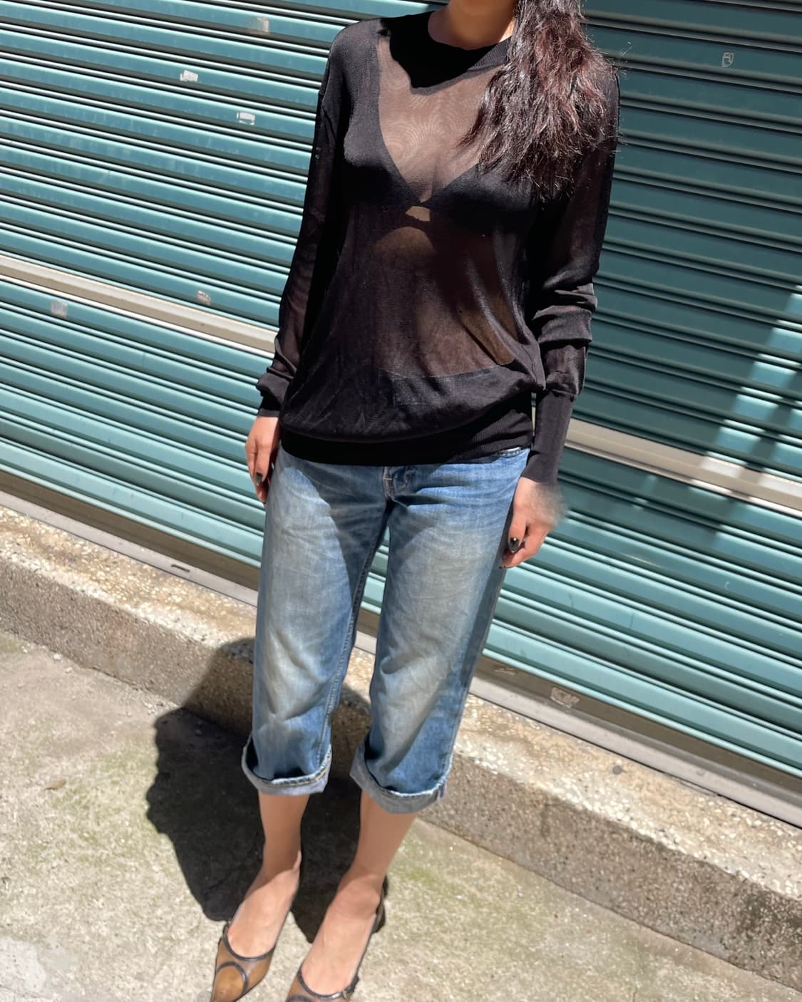 Alexander Wang 백 리스 시스루 니트 상품이미지2